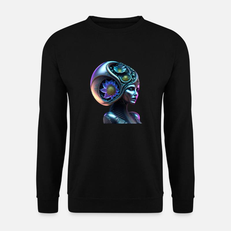 Blumen Kopf - Unisex Pullover - Schwarz