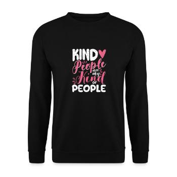 Les gens amicaux sont mon genre de personnes - Sweat-shirt Unisexe - noir - Devant - Alina (178cm) & Michal (187cm)