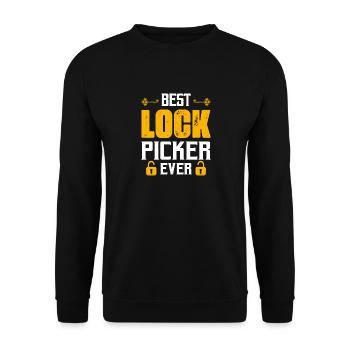 Best Lock Picker Ever Lockpicker Locksmith - Unisex Pullover - Schwarz - Vorne - Alina (178cm) & Michal (187cm)