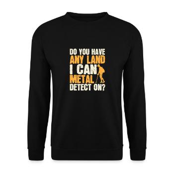 Détecteur de métaux Détection de métaux Chasse au trésor - Sweat-shirt Unisexe - noir - Devant - Alina (178cm) & Michal (187cm)