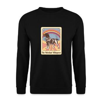 German Wirehaired Pointer Chien de chasse GWP Whispere - Sweat-shirt Unisexe - noir - Devant - Alina (178cm) & Michal (187cm)