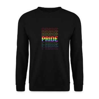 LGBTQ Lesbe Homosexuell Regenbogenflagge Stolz - Unisex Pullover - Schwarz - Vorne - Alina (178cm) & Michal (187cm)