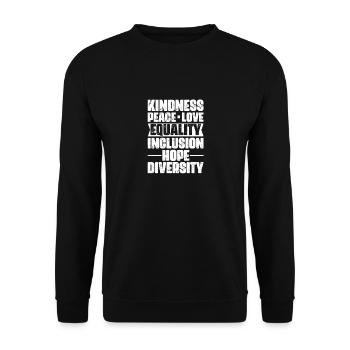 LGBT LGBTQ Lesbian Gay Rainbow Flag Pride - Unisex Sweatshirt - black - Front - Alina (178cm) & Michal (187cm)