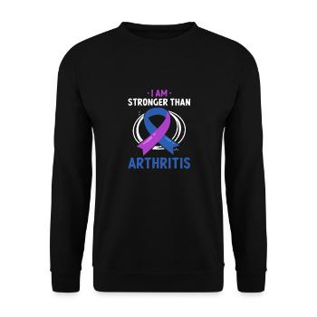 Je suis plus fort que la sensibilisation à l’arthrite - Sweat-shirt Unisexe - noir - Devant - Alina (178cm) & Michal (187cm)