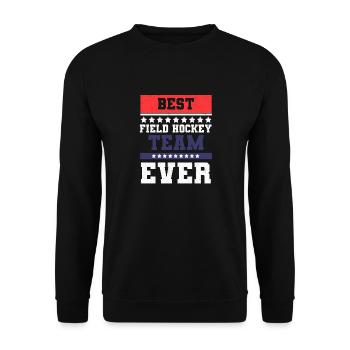 Best Field Hockey Team Ever American Flag Goalkeep - Unisex Pullover - Schwarz - Vorne - Alina (178cm) & Michal (187cm)