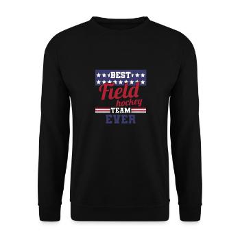 American Flag Player Sports Best Field Hockey Team - Unisex Pullover - Schwarz - Vorne - Alina (178cm) & Michal (187cm)