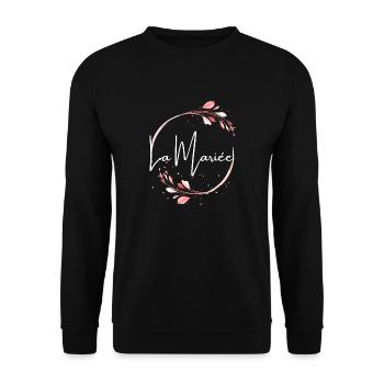 La mariée floral - Sweat-shirt Unisexe - noir - Devant - Alina (178cm) & Michal (187cm)