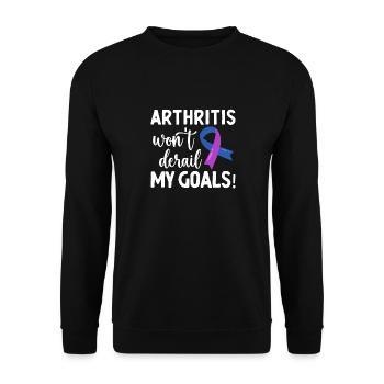 Arthritis will not keep me from my goals - Unisex Sweatshirt - black - Front - Alina (178cm) & Michal (187cm)