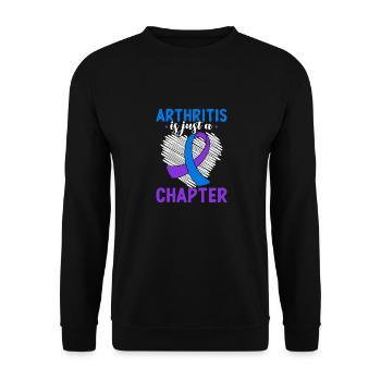 Arthritis Is Just One Chapter - Unisex Sweatshirt - black - Front - Alina (178cm) & Michal (187cm)