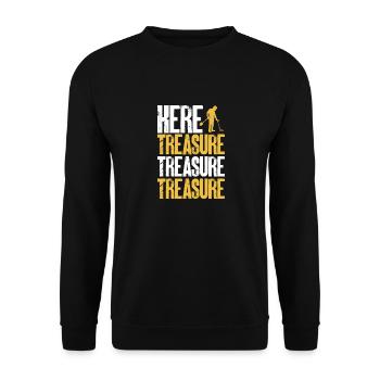 Détecteur de métaux Détection de métaux Chasse au trésor - Sweat-shirt Unisexe - noir - Devant - Alina (178cm) & Michal (187cm)