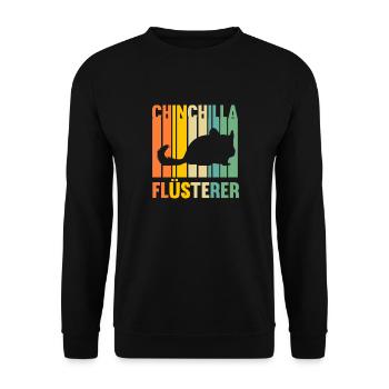 Chinchilla Flüsterer - Unisex Pullover - Schwarz - Vorne - Alina (178cm) & Michal (187cm)
