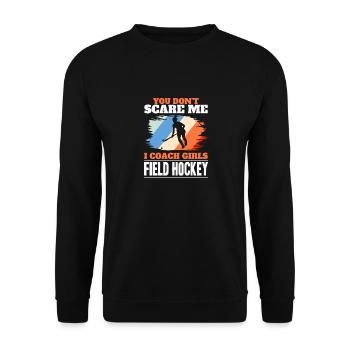 Defender Retro You Don't Scare Me I Coach Girls Fi - Unisex Sweatshirt - black - Front - Alina (178cm) & Michal (187cm)
