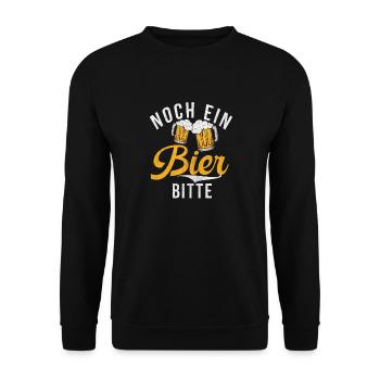 Noch ein Bier bitte - Design - Unisex Pullover - Schwarz - Vorne - Alina (178cm) & Michal (187cm)