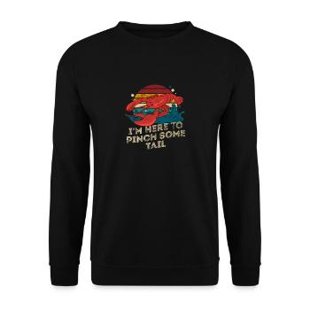 I'm Here to Pinch Some Sail Retro Crawfish Boil - Unisex Pullover - Schwarz - Vorne - Alina (178cm) & Michal (187cm)