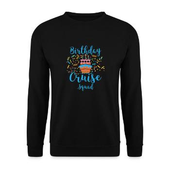 Geburtstag Kreuzfahrt Geschenk Schiffsreise - Unisex Pullover - Schwarz - Vorne - Alina (178cm) & Michal (187cm)