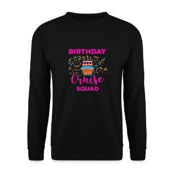 Geburtstag Kreuzfahrt Geschenk Schiffsreise - Unisex Pullover - Schwarz - Vorne - Alina (178cm) & Michal (187cm)