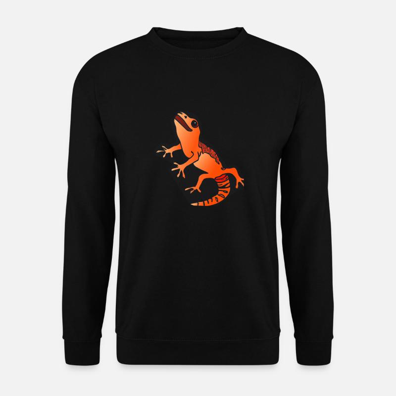 Salamander Gecko Eidechse - Unisex Pullover - Schwarz