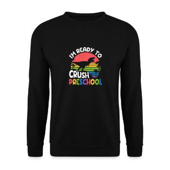Je suis prêt à retourner les dinosaures préscolaires - Sweat-shirt Unisexe - noir - Devant - Alina (178cm) & Michal (187cm)