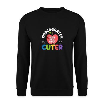 Kindergarten just got a lot cuter back - Unisex Sweatshirt - black - Front - Alina (178cm) & Michal (187cm)