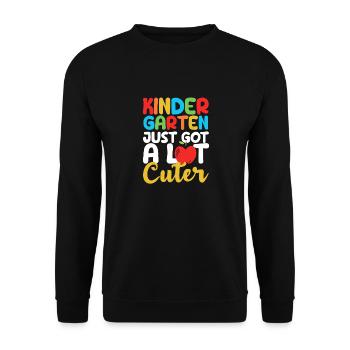 La maternelle vient de retrouver beaucoup plus mignonne - Sweat-shirt Unisexe - noir - Devant - Alina (178cm) & Michal (187cm)