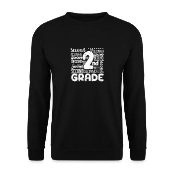Tie Dye 2nd Grade Typography Team Teacher Second - Unisex Sweatshirt - black - Front - Alina (178cm) & Michal (187cm)