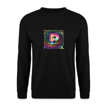Krawatte Färben Vorschule Typografie Team Vor-K - Unisex Pullover - Schwarz - Vorne - Alina (178cm) & Michal (187cm)
