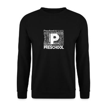 Krawatte Färben Vorschule Typografie Team Vor-K - Unisex Pullover - Schwarz - Vorne - Alina (178cm) & Michal (187cm)