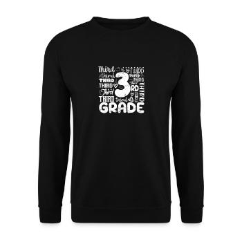 Tie Dye 3rd Class Typography Team Third Class - Unisex Sweatshirt - black - Front - Alina (178cm) & Michal (187cm)