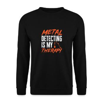 Détecteur de métaux Détection de métaux Chasse au trésor - Sweat-shirt Unisexe - noir - Devant - Alina (178cm) & Michal (187cm)