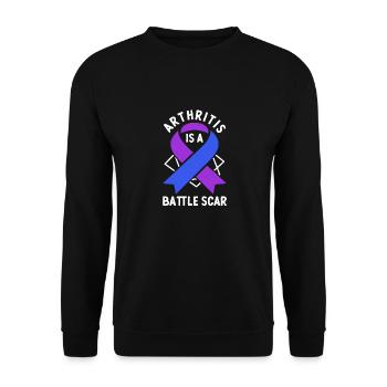 L’arthrite est une cicatrice de combat rhumatoïde - Sweat-shirt Unisexe - noir - Devant - Alina (178cm) & Michal (187cm)