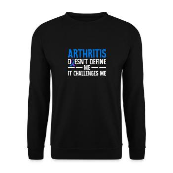 L’arthrite ne me définit pas, elle me met au défi - Sweat-shirt Unisexe - noir - Devant - Alina (178cm) & Michal (187cm)