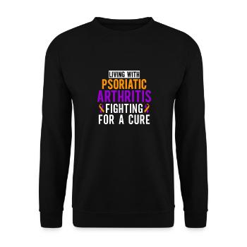 Vivre avec le rhumatisme psoriasique lutter pour un - Sweat-shirt Unisexe - noir - Devant - Alina (178cm) & Michal (187cm)
