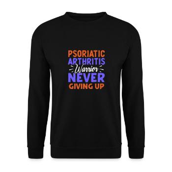 Le guerrier de l’arthrite psoriasique n’abandonne jamais - Sweat-shirt Unisexe - noir - Devant - Alina (178cm) & Michal (187cm)