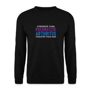 plus forte que la polyarthrite rhumatoïde, plus dure que la - Sweat-shirt Unisexe - noir - Devant - Alina (178cm) & Michal (187cm)