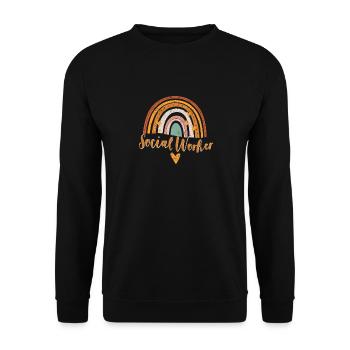 Sozialarbeiter Lustig Zurück zu Schule Lehrer - Unisex Pullover - Schwarz - Vorne - Alina (178cm) & Michal (187cm)