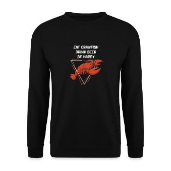 Eat Crawfish Drink Beer Cajun Crawfish Boil - Unisex Sweatshirt - black - Front - Alina (178cm) & Michal (187cm)