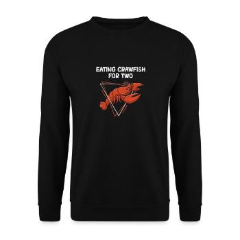 Funny Eating Crawfish for Two Cajun Crawfish Boil - Unisex Sweatshirt - black - Front - Alina (178cm) & Michal (187cm)