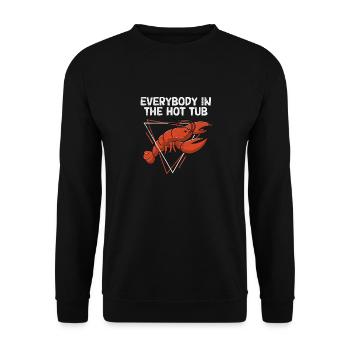 Funny Everybody in the Hot Tub Cajun Crawfish - Unisex Sweatshirt - black - Front - Alina (178cm) & Michal (187cm)