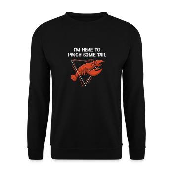 I'm Here to Pinch Some Tail Funny Cajun Crawfish - Unisex Sweatshirt - black - Front - Alina (178cm) & Michal (187cm)