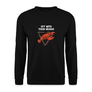 Off With Their Heads Funny Cajun Crawfish Boil - Unisex Sweatshirt - black - Front - Alina (178cm) & Michal (187cm)