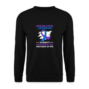 Rheumatoid arthritis does not discriminate and we - Unisex Sweatshirt - black - Front - Alina (178cm) & Michal (187cm)