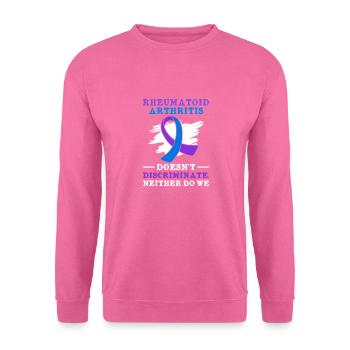 La polyarthrite rhumatoïde ne fait pas de discrimination et nous - Sweat-shirt Unisexe - rose - Devant
