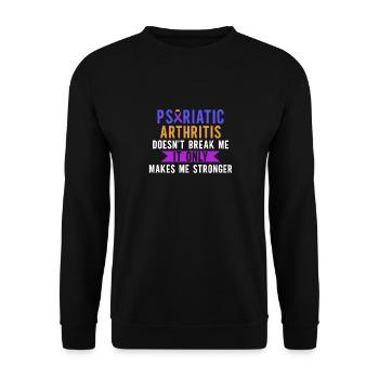 L’arthrite psoriasique ne me brise pas - Sweat-shirt Unisexe - noir - Devant - Alina (178cm) & Michal (187cm)
