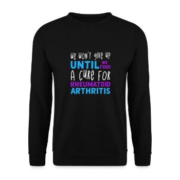 Nous n’abandonnons pas jusqu’à ce que nous trouvions un remède pour - Sweat-shirt Unisexe - noir - Devant - Alina (178cm) & Michal (187cm)