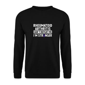 La polyarthrite rhumatoïde ne peut pas me battre, - Sweat-shirt Unisexe - noir - Devant - Alina (178cm) & Michal (187cm)