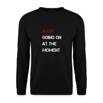Im Moment ist nicht viel los - Unisex Pullover - Schwarz - Vorne - Alina (178cm) & Michal (187cm)