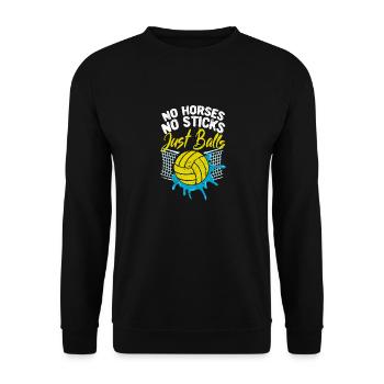 Pas de chevaux, pas de bâtons, juste des balles plus drôles - Sweat-shirt Unisexe - noir - Devant - Alina (178cm) & Michal (187cm)