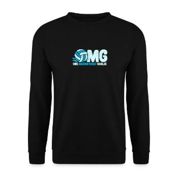 Ein großartiger Torwart Wasserballspieler Fan - Unisex Pullover - Schwarz - Vorne - Alina (178cm) & Michal (187cm)
