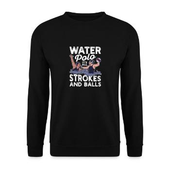 Water polo It's all about shots and balls Team - Unisex Sweatshirt - black - Front - Alina (178cm) & Michal (187cm)
