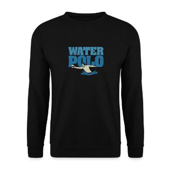 Vintage Water Polo Silhouette Polo Retro Sport - Unisex Sweatshirt - black - Front - Alina (178cm) & Michal (187cm)